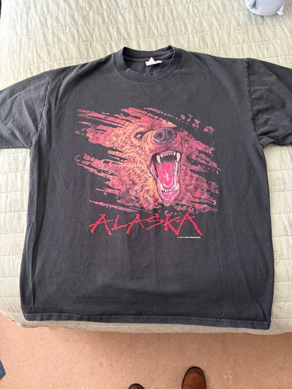 Alaska Graphic Bear Black Men's T-Shirt